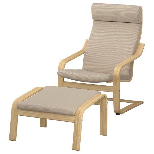 POÄNG, armchair and footstool, 796.256.98