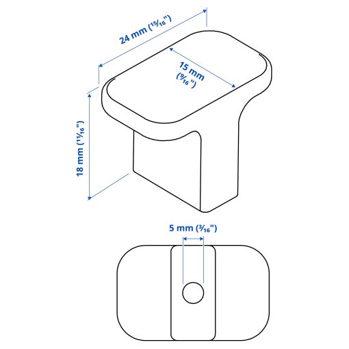 HACKÅS, πόμολο, 2 τεμ., 803.397.90
