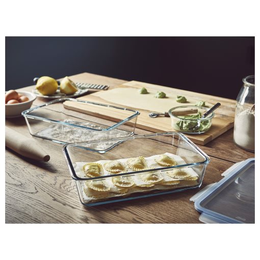 IKEA 365+, food container large rectangular/glass, 3.1 l, 803.931.31