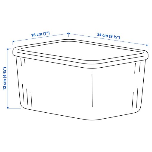 RYKTA, κουτί αποθήκευσης με καπάκι, 18x24x12 cm/3.5 l, 805.331.98