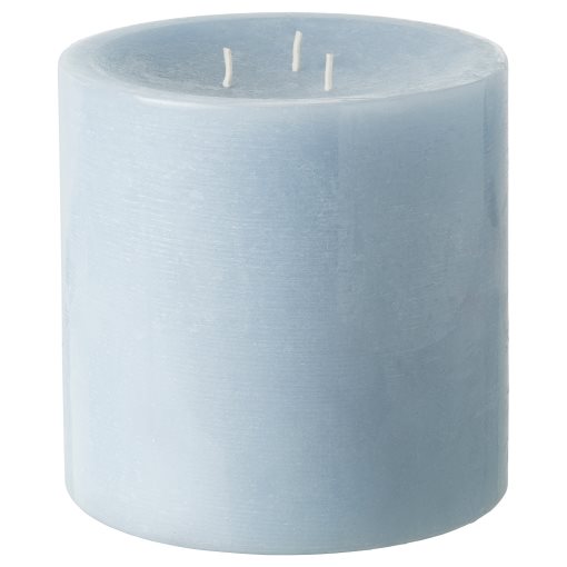 GRÄNSSKOG, unscented pillar candle/3 wick, 14 cm, 805.425.36