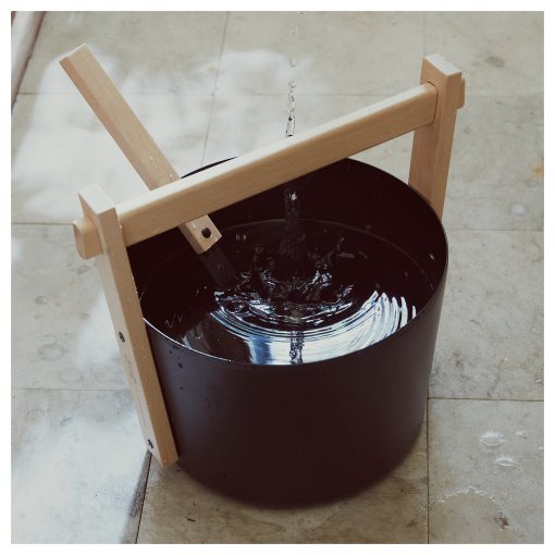 BASTUA, sauna bucket with ladle, 9 l, 805.425.41