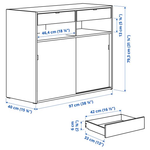 SPIKSMED, sideboard, 97x40x79 cm, 805.655.18
