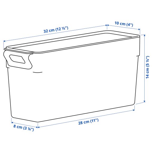 KLIPPKAKTUS, storage box for fridge, 32x10x15 cm, 805.688.85