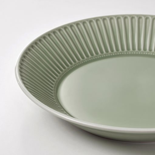 STRIMMIG, serving plate stoneware, 29 cm, 805.707.46