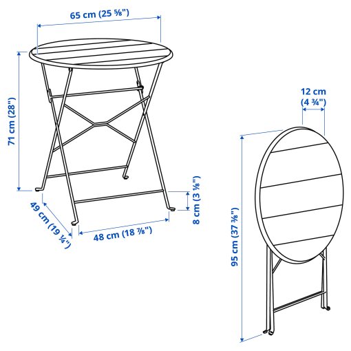 SUNDSÖ, table outdoor, 65 cm, 805.758.95