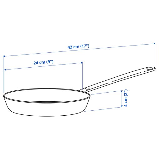 HEMKOMST, frying pan/non-stick coating, 24 cm, 805.800.95