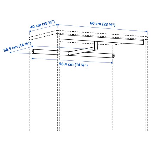 ALTARLIDEN, clothes rail, 60x42 cm, 805.966.90