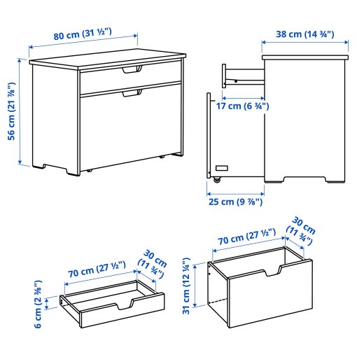 KALLSÖ, πάγκος με αποθηκευτικό χώρο, 80x38x56 cm, 805.993.25