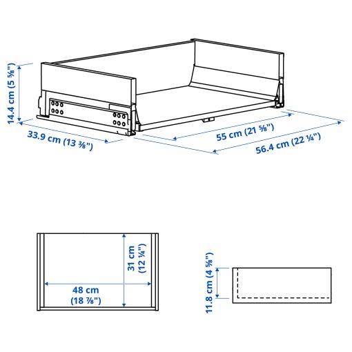 KNIVSHULT, drawer medium, 60x37 cm, 806.006.73