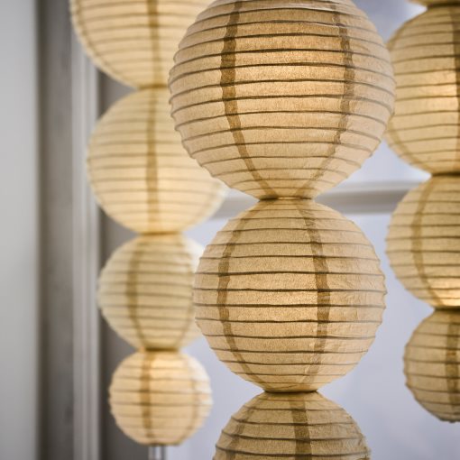 STRÅLA, διακοσμητικό φωτιστικό οροφής με ενσωματωμένο φωτισμό LED, μπάλα/λειτουργία με μπαταρία, 806.066.27