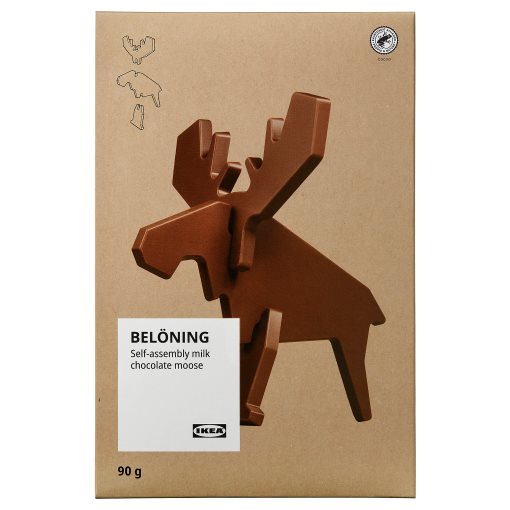 BELONING, milk chocolate moose self-assembly/RAC certified 90 g, 806.096.64