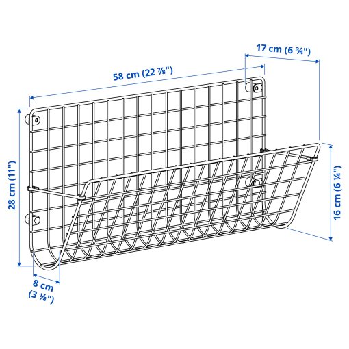 GREJIG, wall pocket, 58x17x28 cm, 806.107.66