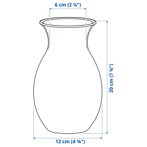 BERGKÖRSBÄR, vase, 20 cm, 806.110.49