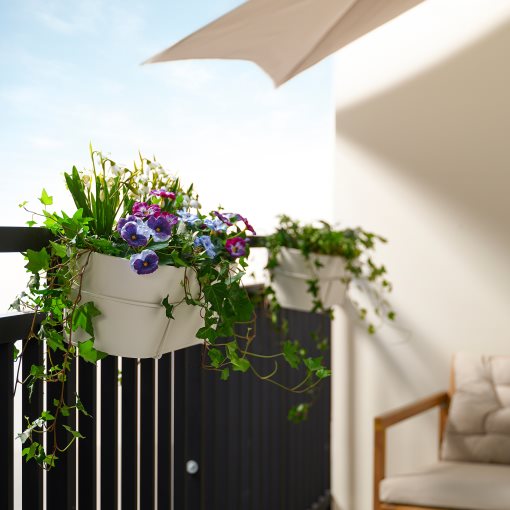 VITLÖK, flower box with holder in/outdoor, 56x20 cm, 806.124.78