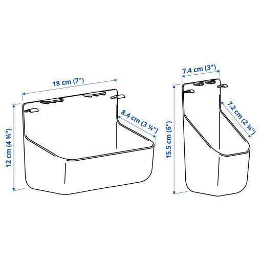 VISSLAAN, hanging organiser, set of 2, 806.145.47