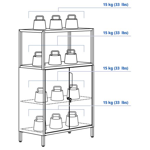 TROTTEN, cabinet with doors, 70x35x110 cm, 806.239.62