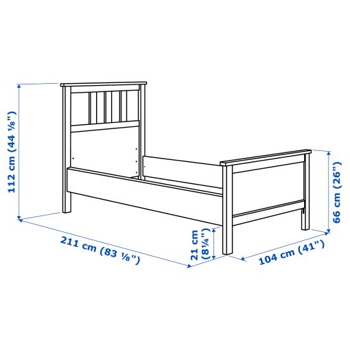 HEMNES, bed frame, 90X200 cm, 890.195.72