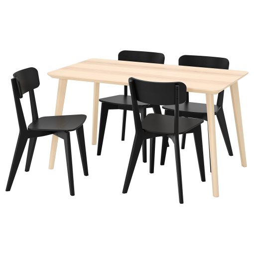 LISABO/LISABO, table and 4 chairs, 140x78 cm, 893.855.32