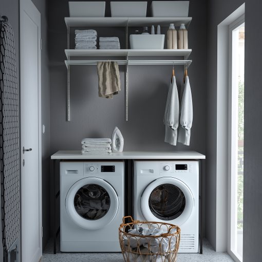 ENHET, countertop with support side panels/legs, 139x63.5x87.5 cm, 894.774.28