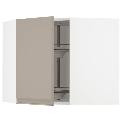 METOD, γωνιακό ντουλάπι τοίχου με καρουζέλ, 68x60 cm, 894.925.94