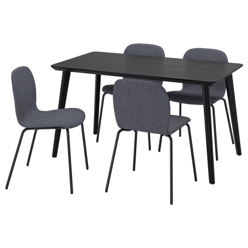LISABO/KARLPETTER, τραπέζι και 4 καρέκλες, 140x78 cm, 895.167.69