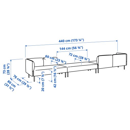 LILLEHEM, 6-seat modular sofa, 895.362.01