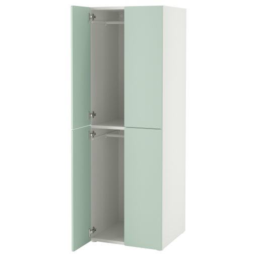 SMASTAD/PLATSA, wardrobe with 2 clothes rails, 60x57x181 cm, 895.465.25