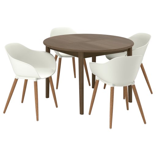 SKANSNÄS/GRÖNSTA, table and 4 chairs with armrests, 115/170 cm, 895.616.48