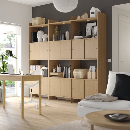 LÅDMAKARE, storage combination with sliding doors and 3 shelves, 238x35x212 cm, 895.646.75