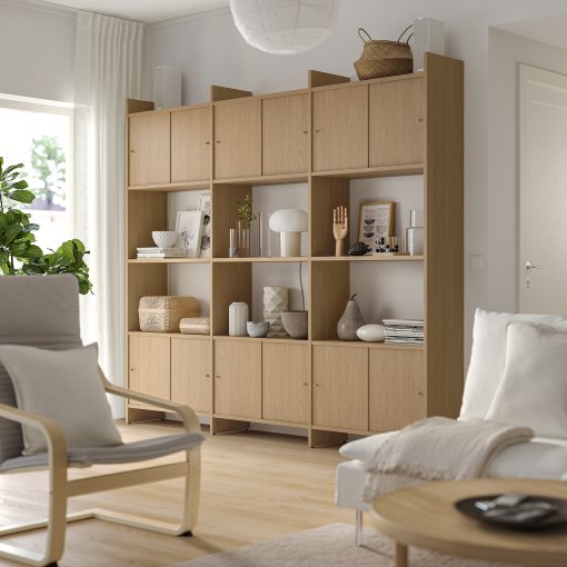 LÅDMAKARE, storage combination with sliding doors and 3 shelves, 238x35x212 cm, 895.646.75