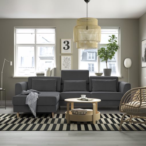 SLATORP, 3-seat sofa with chaise longue, 895.775.74