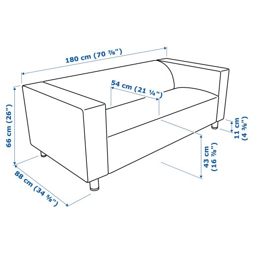 KLIPPAN, διθέσιος καναπές, 895.777.53