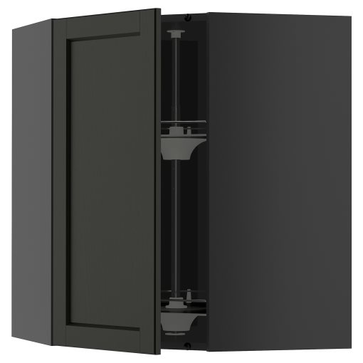 METOD, γωνιακό ντουλάπι τοίχου με καρουζέλ, 68x80 cm, 895.874.17