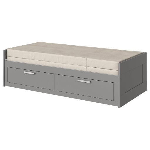 BRIMNES, κρεβάτι επισκέπτη day bed 2 συρτάρια/2 στρώματα, 80x200 cm, 895.900.14