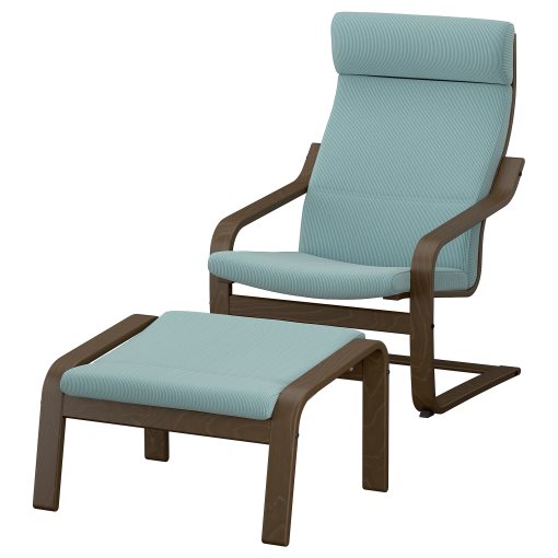 POÄNG, armchair and footstool, 896.254.62
