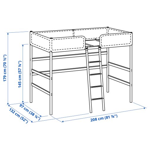 TUFFING, loft bed frame, 902.994.49