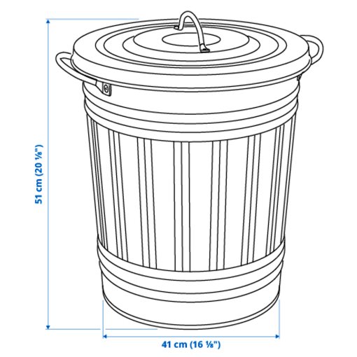KNODD, bin with lid, 903.153.12