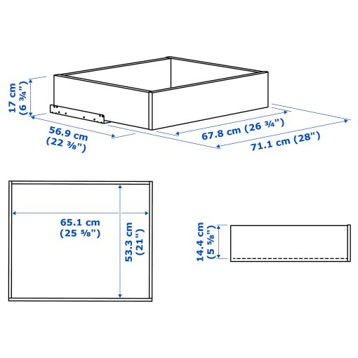 KOMPLEMENT, συρτάρι σε πλαίσιο με γυάλινη πρόσοψη, 75x58 cm, 905.096.64