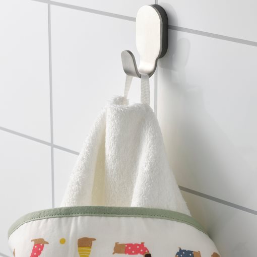 DRÖMSLOTT, baby towel with hood/puppy pattern, 60x125 cm, 905.263.76
