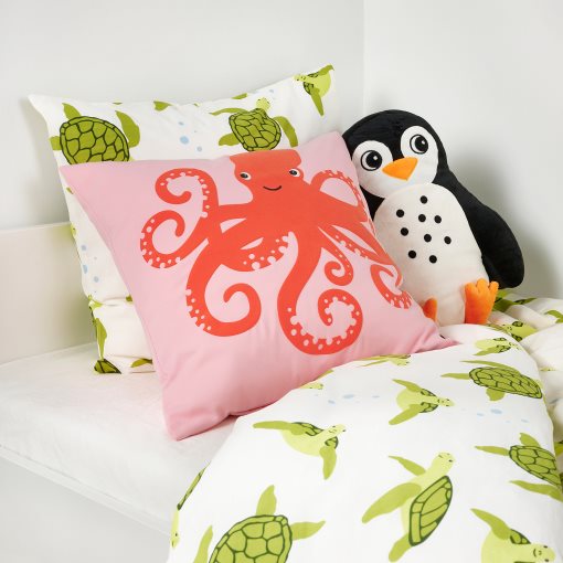 BLÅVINGAD, cushion cover/octopus pattern, 50x50 cm, 905.283.75