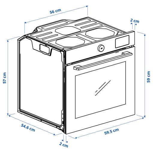 MÅGEBO, forced air oven with combined steam/IKEA 500, 905.570.61