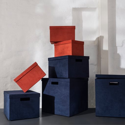 GJÄTTA, storage box with lid/velvet, 18x25x15 cm, 905.704.30