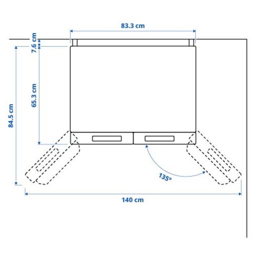 RIBBENÅS, ψυγείο/καταψύκτης/IKEA 700 ελεύθερο/347/169 l, 905.807.59