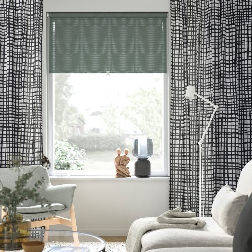 GRONKATTFOT, curtains 1 pair, 145x300 cm, 905.830.98