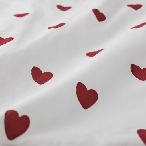 BARNDRÖM, duvet cover and pillowcase/heart pattern, 150x200/50x60 cm, 905.958.74