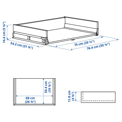KNIVSHULT, drawer medium, 80x60 cm, 906.006.77