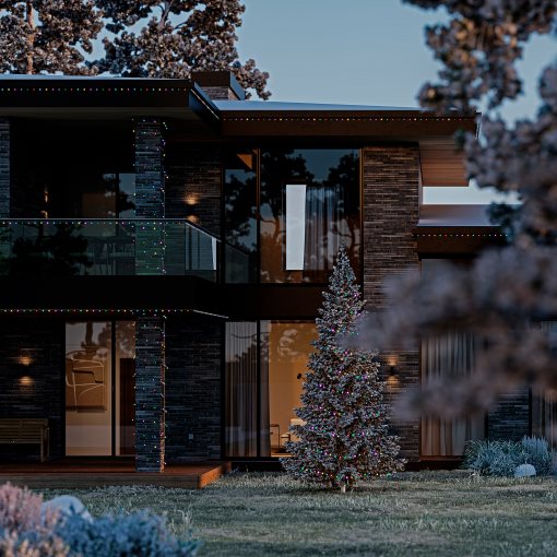 GETKÅL, γιρλάντα φωτισμού με ενσωματωμένο φωτισμό LED/ρυθμιζόμενο χρώμα/εξωτερικού χώρου, 24.8 m, 906.028.79