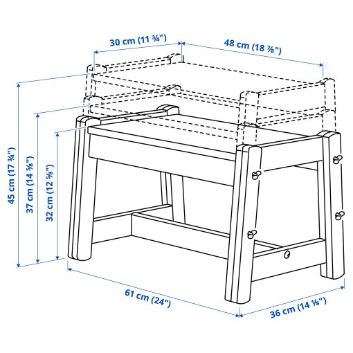 FLISAT, childrens bench, height adjustable, 906.091.78