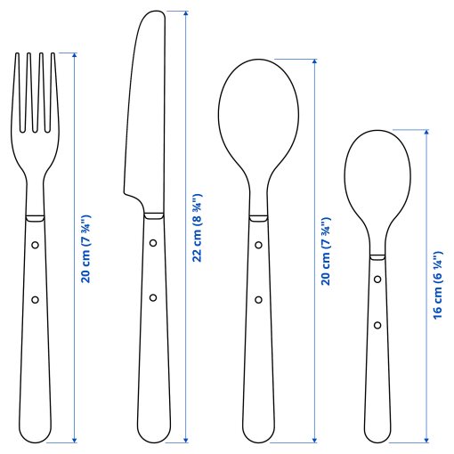 DOFTSKÖLD, μαχαιροπίρουνα, σετ 24 τεμ., 906.095.88